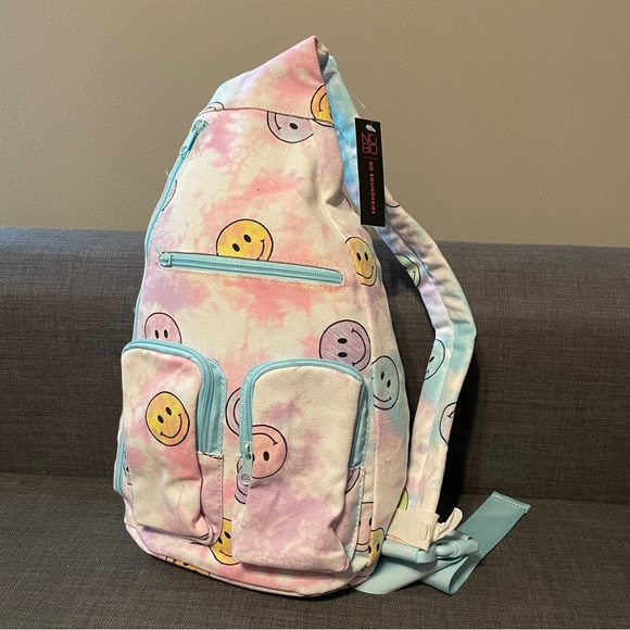 NWT No Boundaries Tween Handsfree Cargo Sling Multi-Colored Smiley Faces - Picture 1 of 4